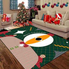 Abstract Creative Christmas Printed Floor Mat Soft Anti-fouling Anti-slip