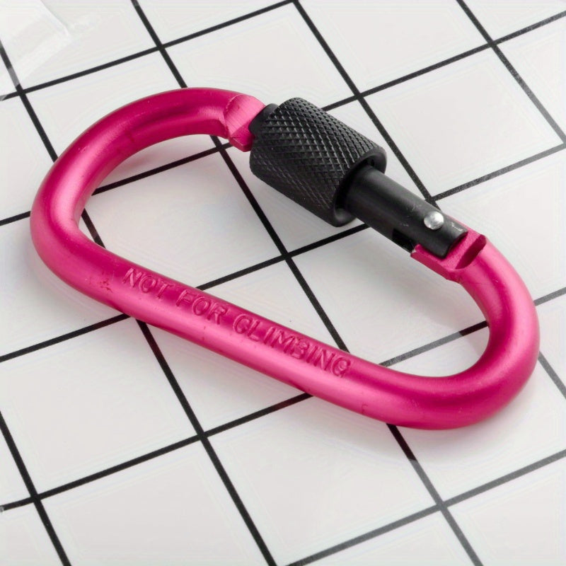 1pc D Type Carabiner Lock Backpack Hanging Buckle Outdoor Camping Hiking