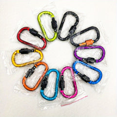 1pc D Type Carabiner Lock Backpack Hanging Buckle Outdoor Camping Hiking