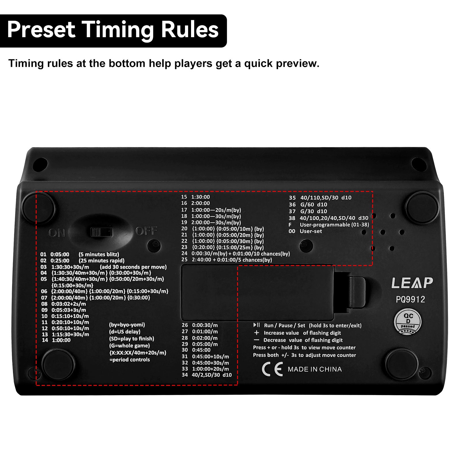Professional Digital Chess Clock Countdown Timer