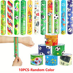 10pcs Football Slap Bracelets Wristbands Gymnastics Party Supplies