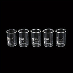 5pcs 5ml Low Form Beaker Chemistry Lab Transparent Beaker