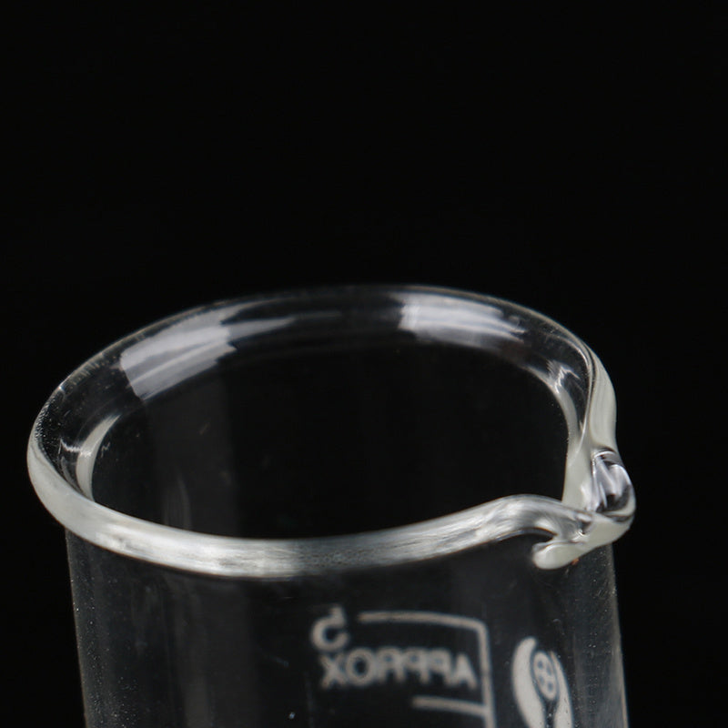 5pcs 5ml Low Form Beaker Chemistry Lab Transparent Beaker