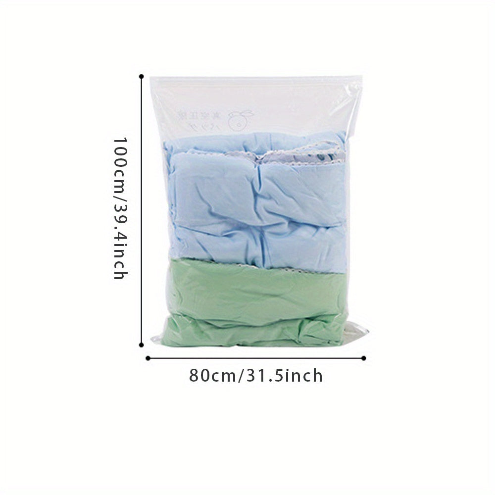 1pc Transparent Vacuum Compression Blanket Storage Bag Sealed Container