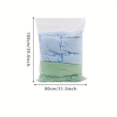 1pc Transparent Vacuum Compression Blanket Storage Bag Sealed Container