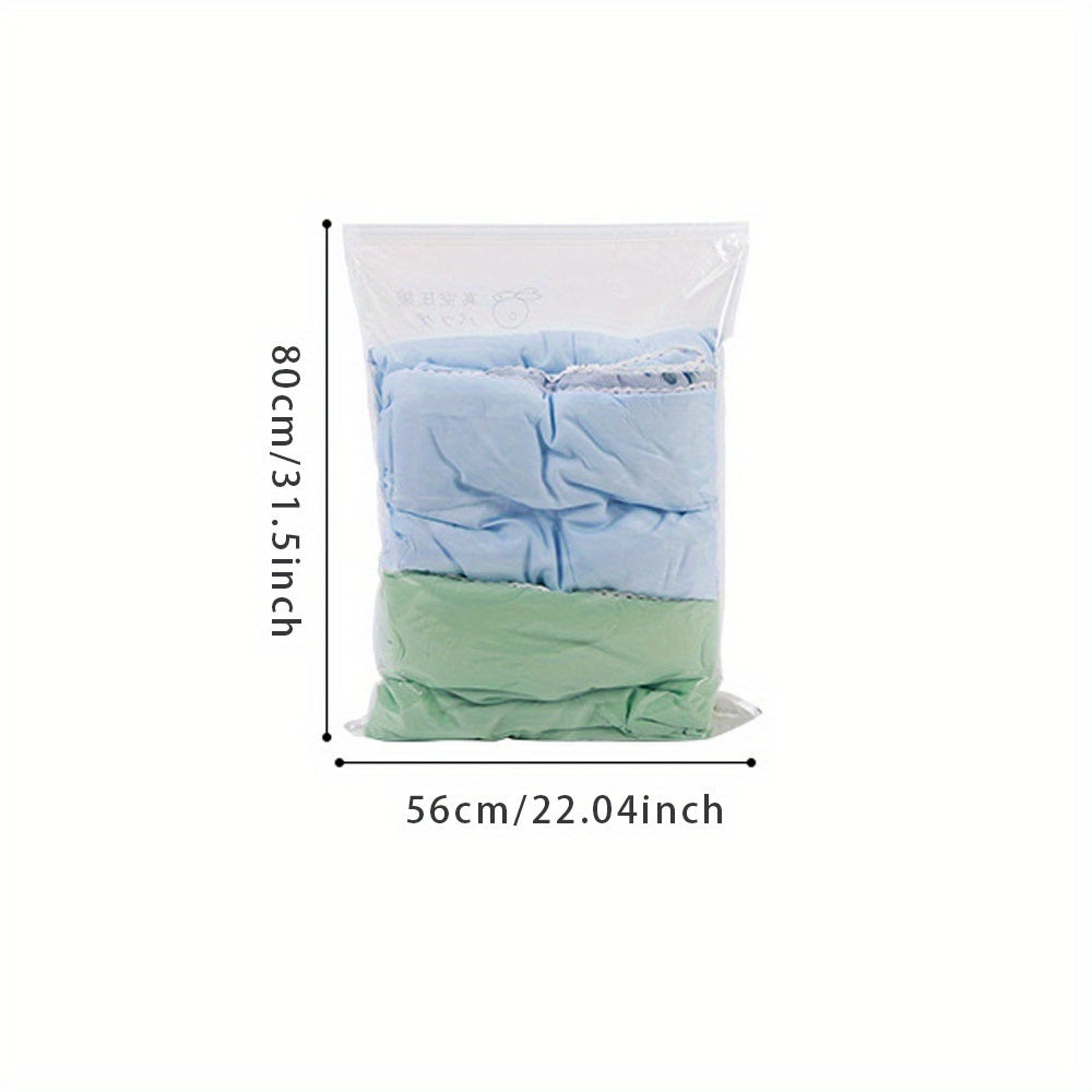 1pc Transparent Vacuum Compression Blanket Storage Bag Sealed Container