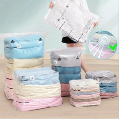 1pc Transparent Vacuum Compression Blanket Storage Bag Sealed Container
