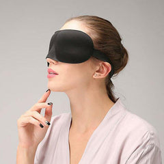 1pc Blackout 3D Contoured Sleep Eye Mask with Adjustable Strap