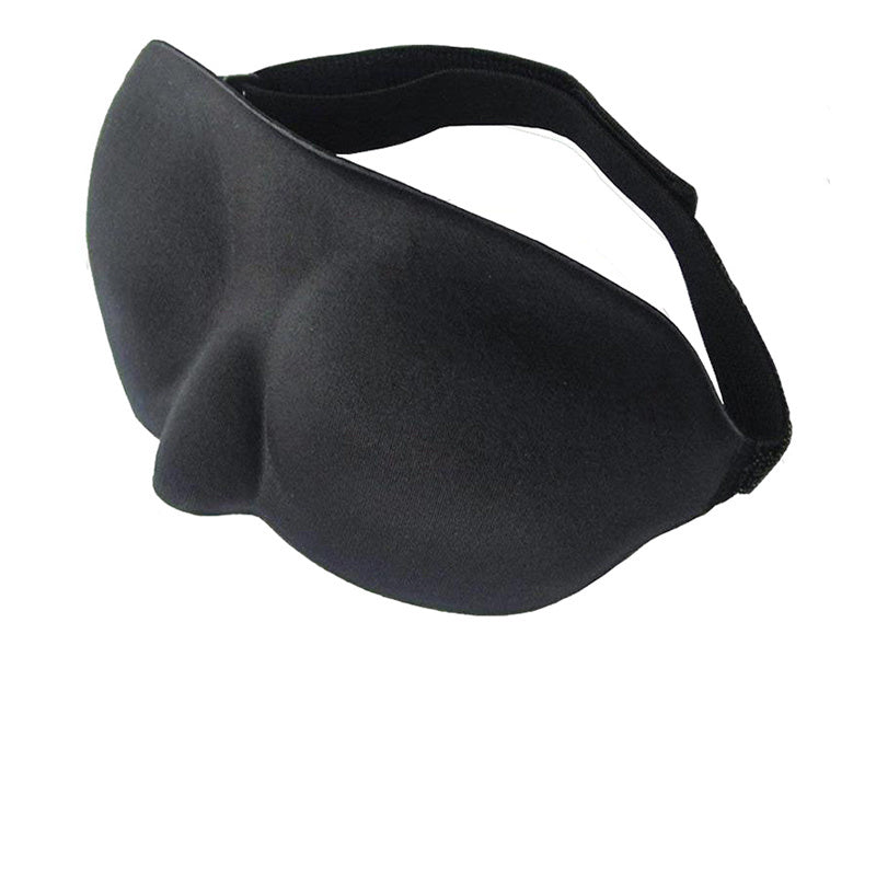1pc Blackout 3D Contoured Sleep Eye Mask with Adjustable Strap