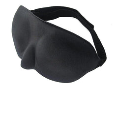 1pc Blackout 3D Contoured Sleep Eye Mask with Adjustable Strap