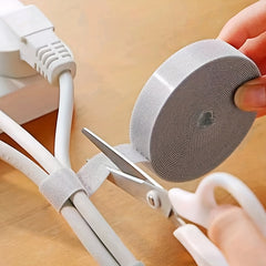 1pc 118 11in Reusable Fastening Tape Cable Ties Data Cable Storage
