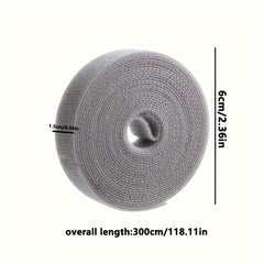 1pc 118 11in Reusable Fastening Tape Cable Ties Data Cable Storage