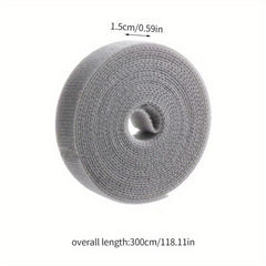 1pc 118 11in Reusable Fastening Tape Cable Ties Data Cable Storage