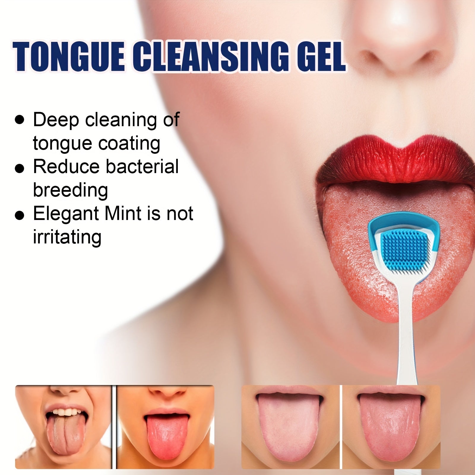 2pcs Silicone Tongue Scraper Oral Care Tool