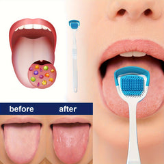 2pcs Silicone Tongue Scraper Oral Care Tool