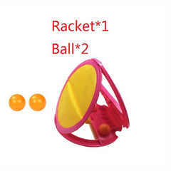 Throwing & Catching Ball Game Set with 1 Racket & 2 Balls
