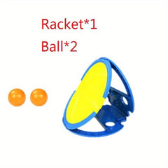Throwing & Catching Ball Game Set with 1 Racket & 2 Balls