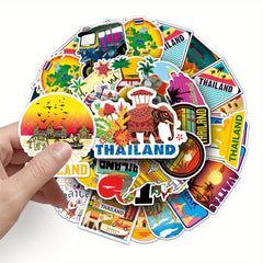 50pcs Landscape Waterproof Graffiti Stickers for Laptop Motorcycle Helmet