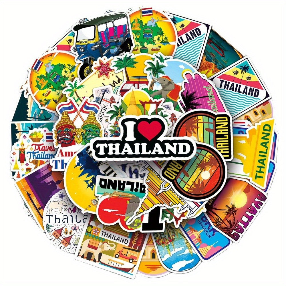 50pcs Landscape Waterproof Graffiti Stickers for Laptop Motorcycle Helmet