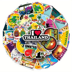 50pcs Landscape Waterproof Graffiti Stickers for Laptop Motorcycle Helmet