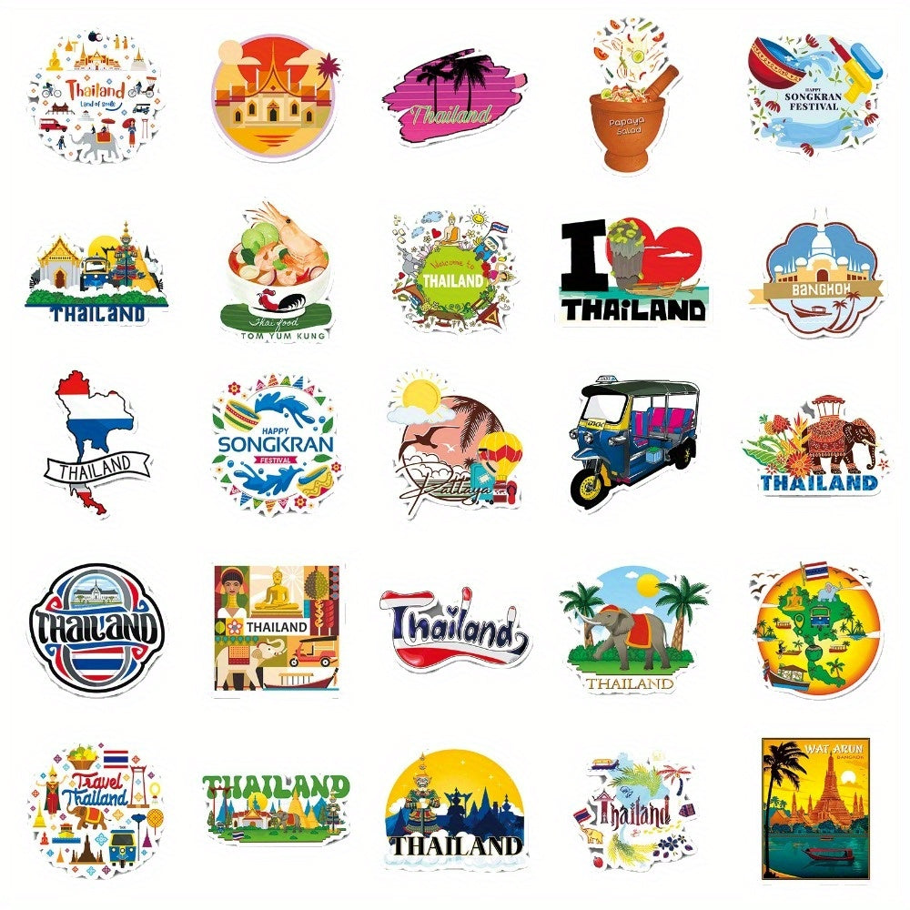 50pcs Landscape Waterproof Graffiti Stickers for Laptop Motorcycle Helmet