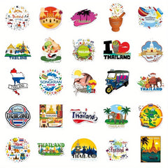 50pcs Landscape Waterproof Graffiti Stickers for Laptop Motorcycle Helmet