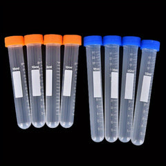 100pcs 10ml Graduation Centrifuge Test Tube Vial with Lids
