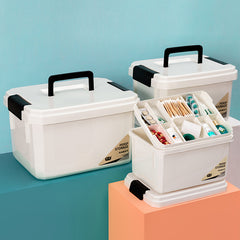 Plastic Medical Box Large Capacity First Aid Medicine Storage Box