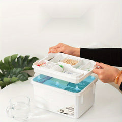 Plastic Medical Box Large Capacity First Aid Medicine Storage Box
