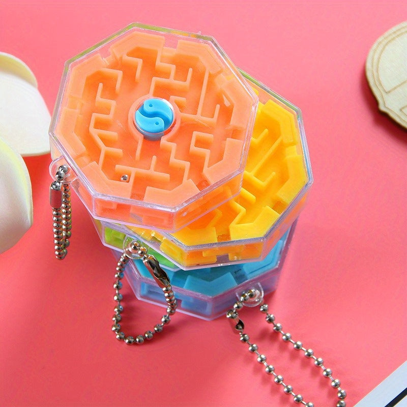 3D Stereo Beads Maze Toy Keychain Gift Men Women