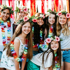 10pcs Hawaiian Flower Wreath Garland Necklace Luau Party Supplies