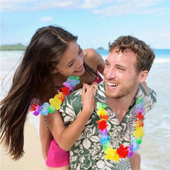 10pcs Hawaiian Flower Wreath Garland Necklace Luau Party Supplies