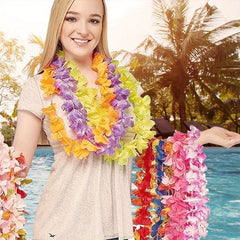 10pcs Hawaiian Flower Wreath Garland Necklace Luau Party Supplies