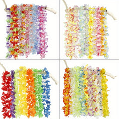10pcs Hawaiian Flower Wreath Garland Necklace Luau Party Supplies