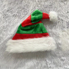 Christmas Elf Hat Double Layer Plush Decoration Gift