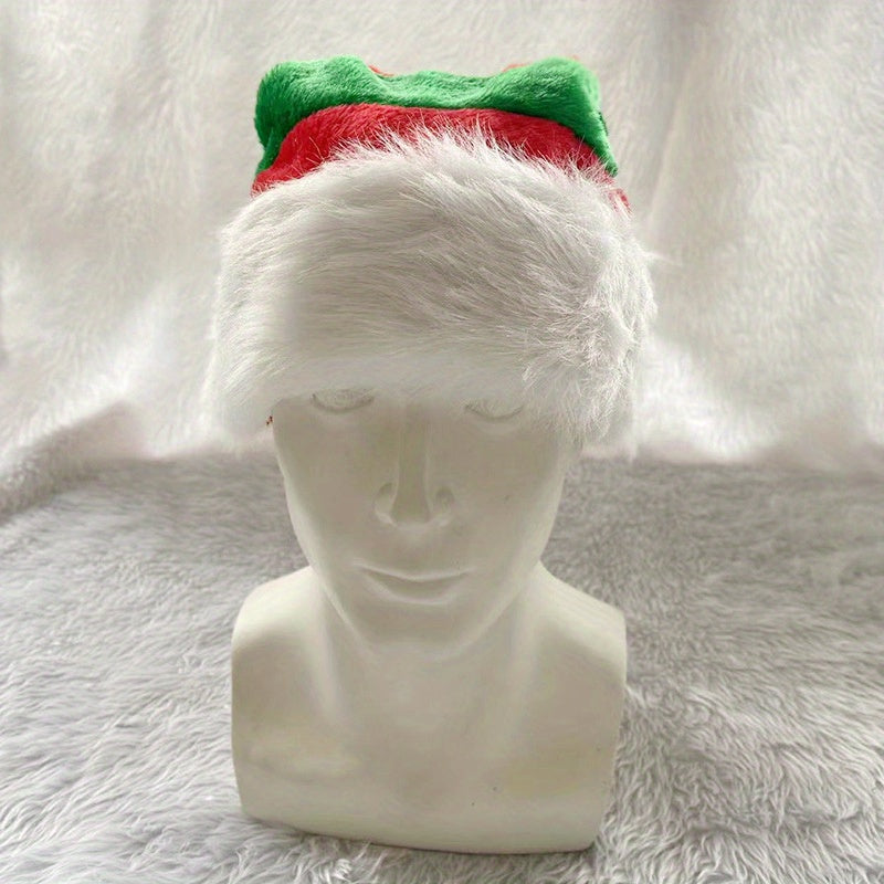 Christmas Elf Hat Double Layer Plush Decoration Gift