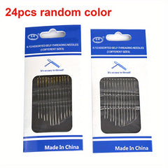 Big Hole Stainless Steel Needles for Sewing 24pcs