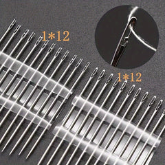Big Hole Stainless Steel Needles for Sewing 24pcs