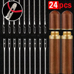 Big Hole Stainless Steel Needles for Sewing 24pcs