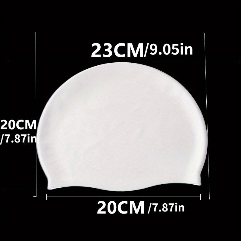 Solid Silicone Swimming Cap Unisex Waterproof Random