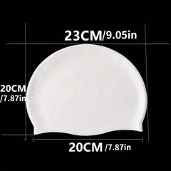 Solid Silicone Swimming Cap Unisex Waterproof Random