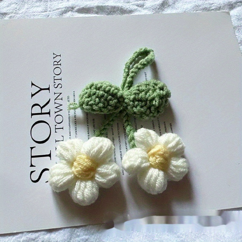 Puff Flower Pendant Hand Hook Woolen Flower Five Petals Small Flower