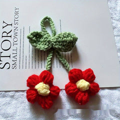 Puff Flower Pendant Hand Hook Woolen Flower Five Petals Small Flower