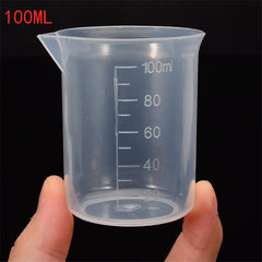 100 ML Plastic Measuring Cup for Epoxy Resin Silicone - Transparent