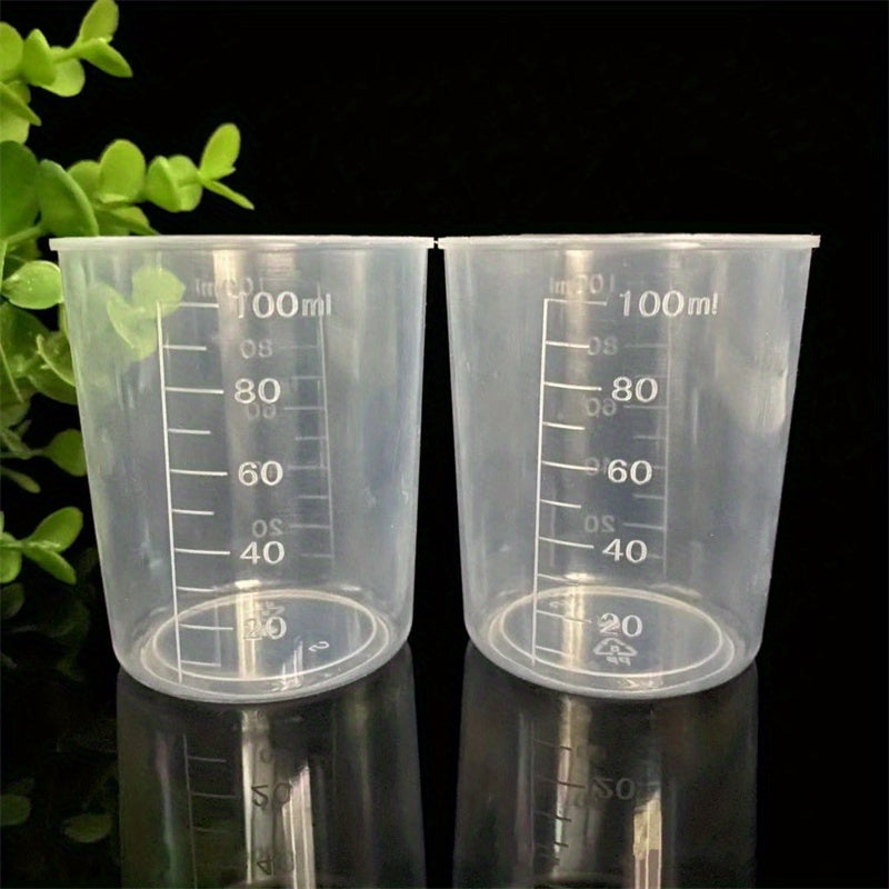 100 ML Plastic Measuring Cup for Epoxy Resin Silicone - Transparent