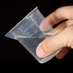 100 ML Plastic Measuring Cup for Epoxy Resin Silicone - Transparent