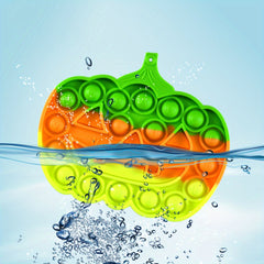 Silicone Pumpkin Push Bubble Board Autism Kid Sensory Educational Toy