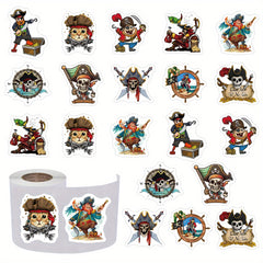 500pcs Pirate Funny Stickers - Water Bottle Laptop Labels 10 Patterns