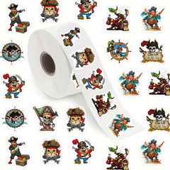 500pcs Pirate Funny Stickers - Water Bottle Laptop Labels 10 Patterns
