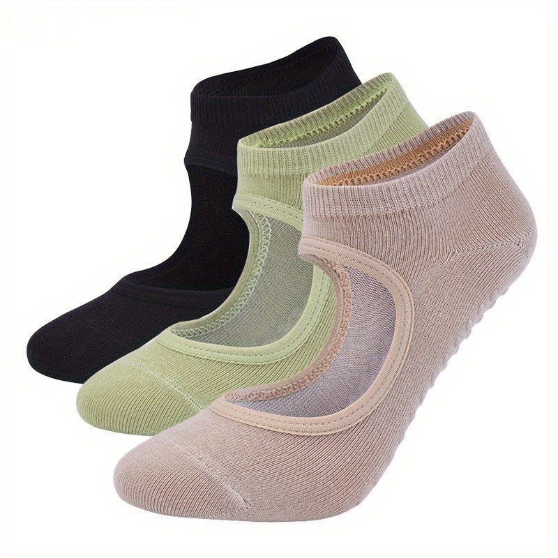 Breathable Anti-friction Women Yoga Socks Non Slip Pilates Barre Sports Dance